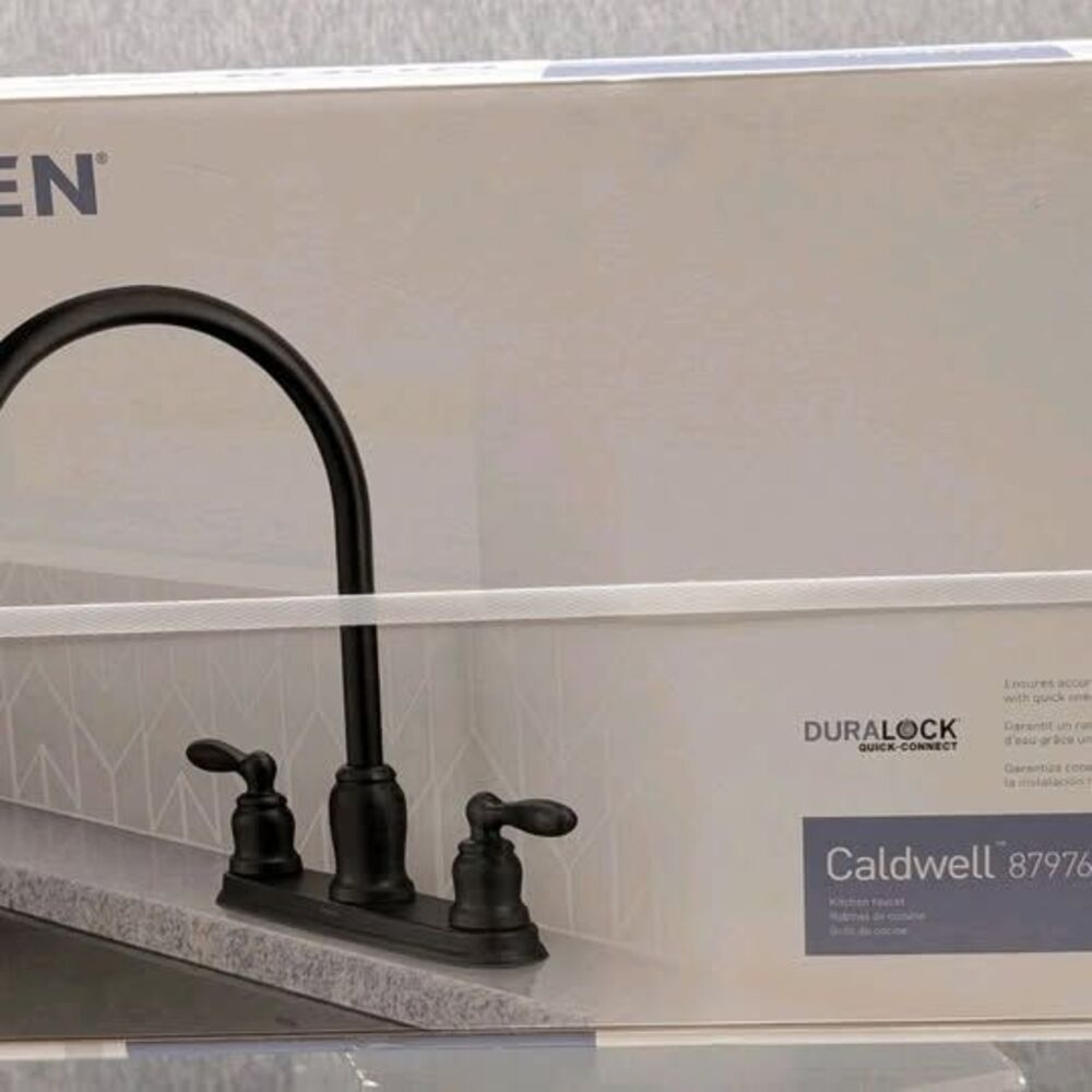 Moen Caldwell 87976BL High Arc Kitchen Faucet Matte BLACK Duralock Quick-Connect